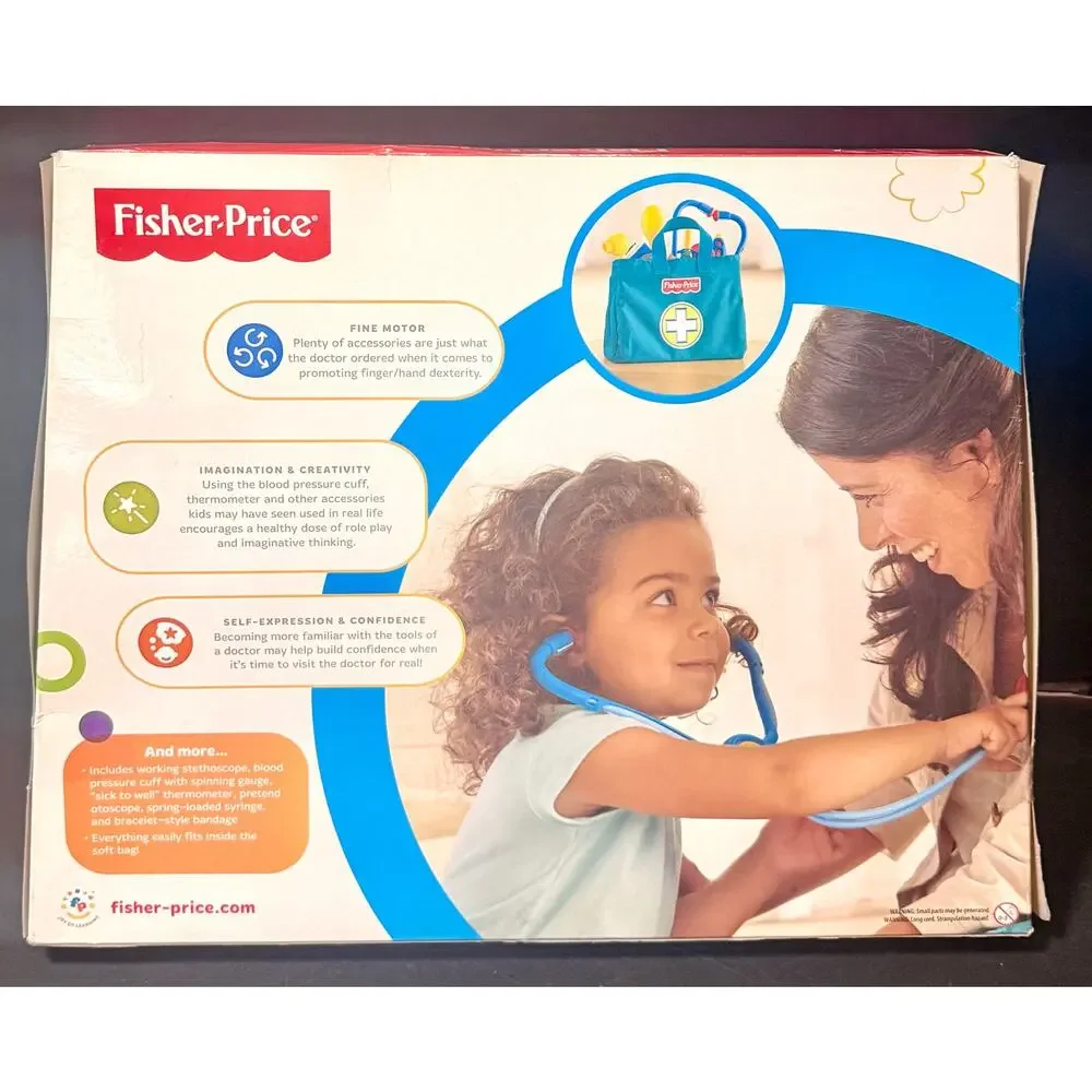 Fisher-Price Medical Kit, 7-piece pretend play doctor playset new in box